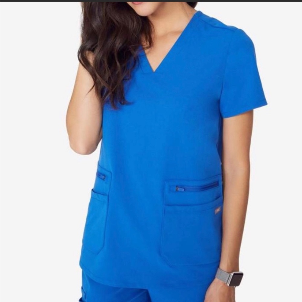 Figs royal blue xxs set